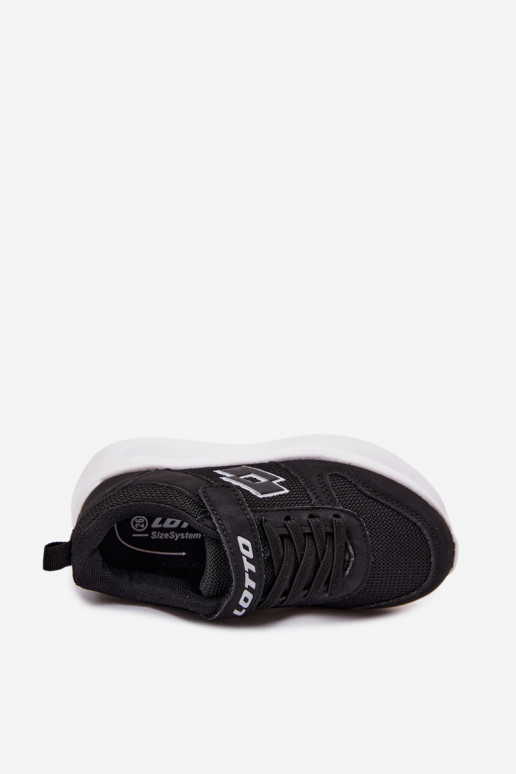Kindersneakers met klittenband LOTTO SOBRIO 2601570K zwart