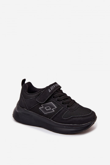 Baskets pour enfants avec Velcro LOTTO SOBRIO 2601571K noires