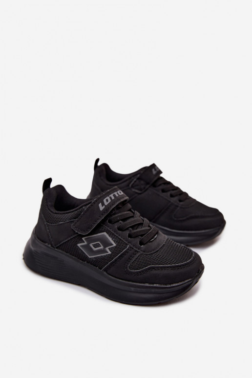 Kinder Sneakers mit Klettverschluss LOTTO SOBRIO 2601571K schwarz