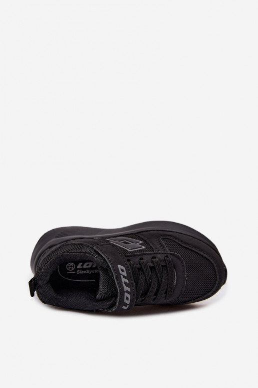 Baskets pour enfants avec Velcro LOTTO SOBRIO 2601571K noires