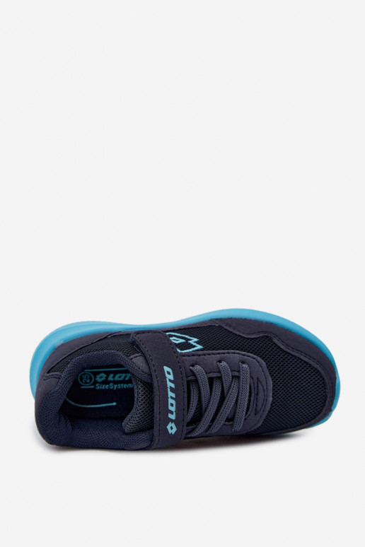 Kindersneakers met klittenband LOTTO 2600002K CONNEECT donkerblauw
