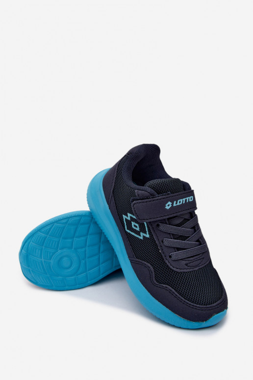 Baskets pour enfants avec Velcro LOTTO 2600002K CONNEECT bleu foncé