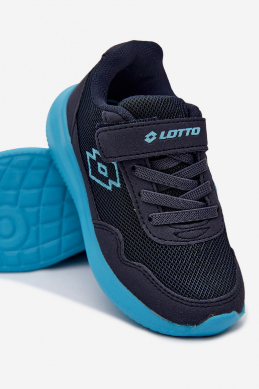 Kindersneakers met klittenband LOTTO 2600002K CONNEECT donkerblauw