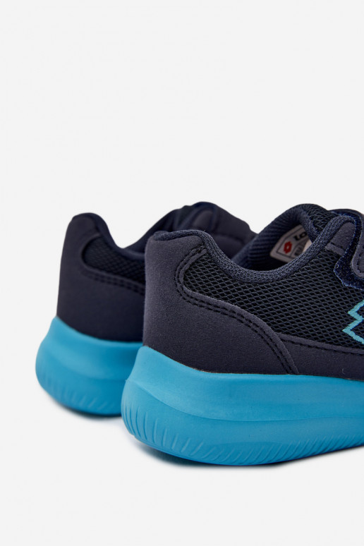 Baskets pour enfants avec Velcro LOTTO 2600002K CONNEECT bleu foncé