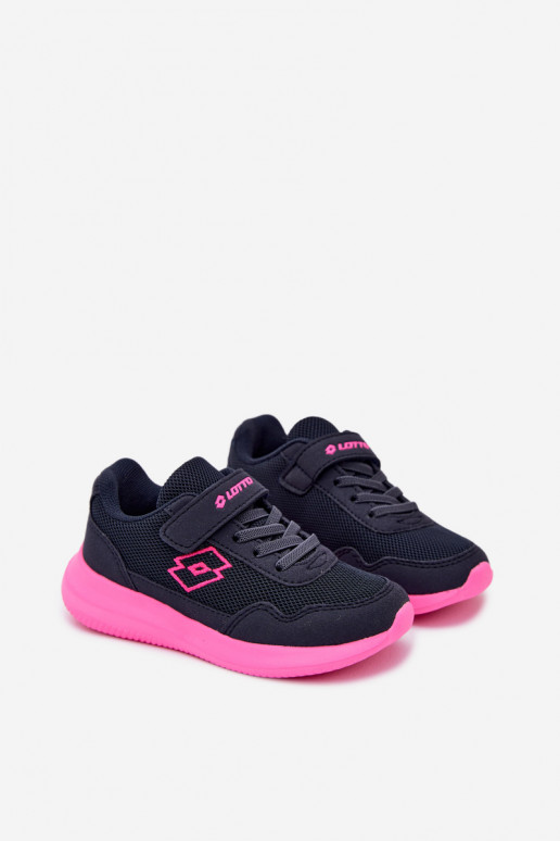 Kinder Sneakers mit Klettverschluss LOTTO 2600002K CONNEECT blau-rosa