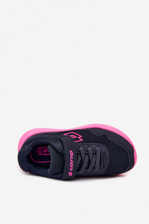 Kindersneakers met klittenband LOTTO 2600002K CONNEECT blauw-roze