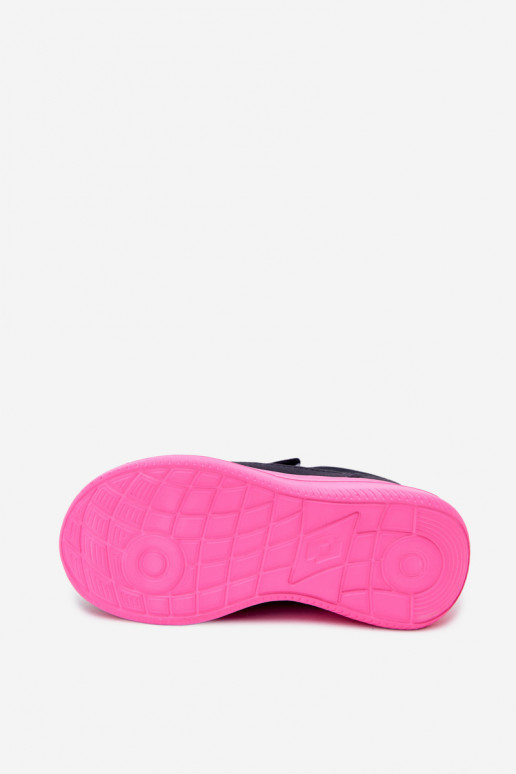 Kinder Sneakers mit Klettverschluss LOTTO 2600002K CONNEECT blau-rosa