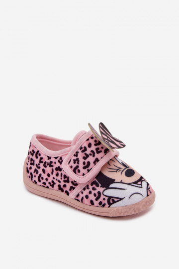 Kinderslippers met klittenband MINNIE MOUSE roze