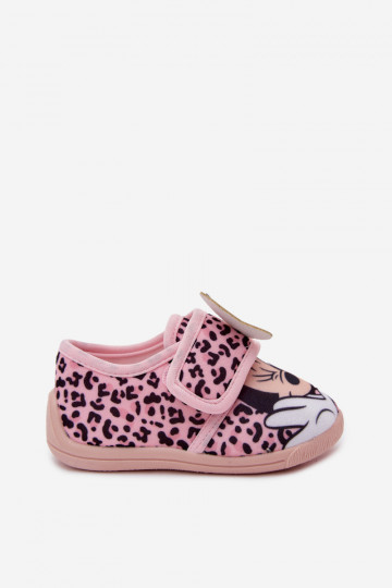 Kinderslippers met klittenband MINNIE MOUSE roze 2