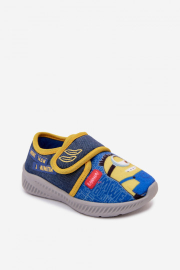 Kinder Hausschuhe Minions blau-gelb