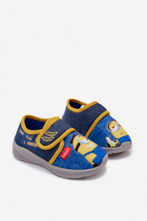 Chaussons pour enfants Minions bleu-jaune