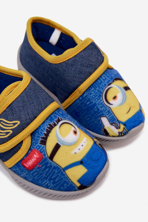 Kinderslippers Minions blauw-geel