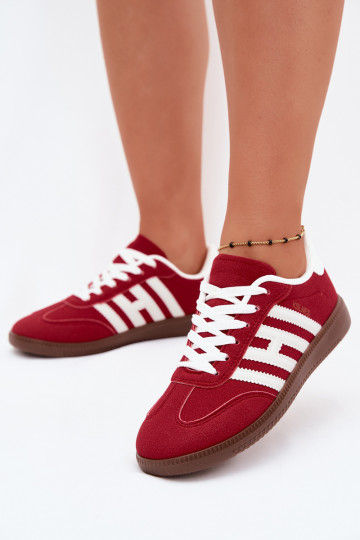 Heren rode sneakers met bandjes Chrissy 2