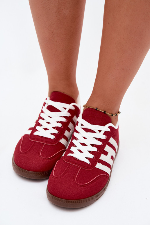 Heren rode sneakers met bandjes Chrissy