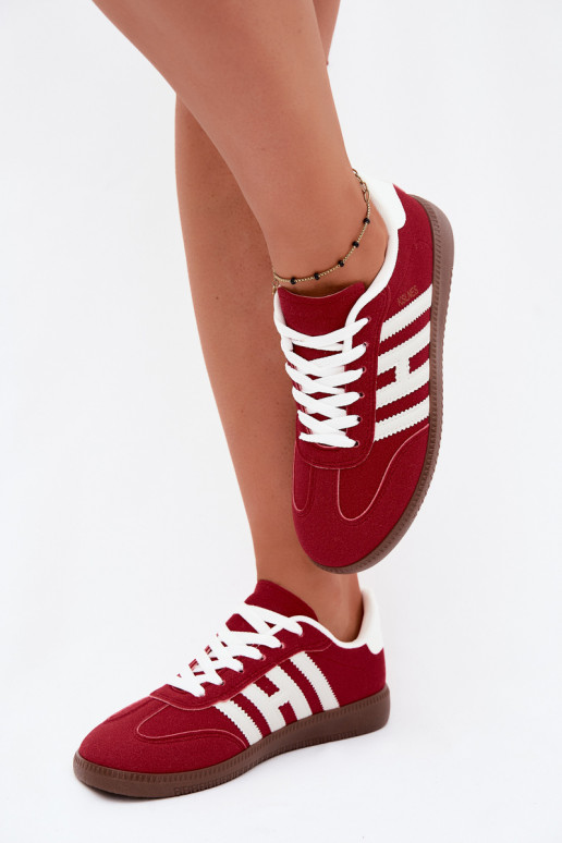 Heren rode sneakers met bandjes Chrissy