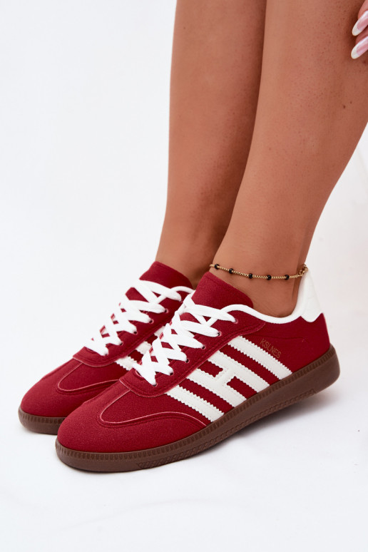 Heren rode sneakers met bandjes Chrissy