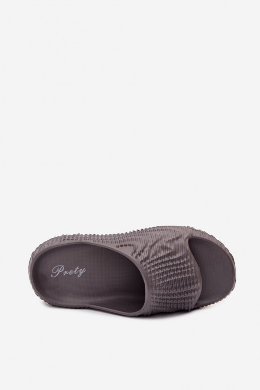 Heren grijze lichte slippers Hilda