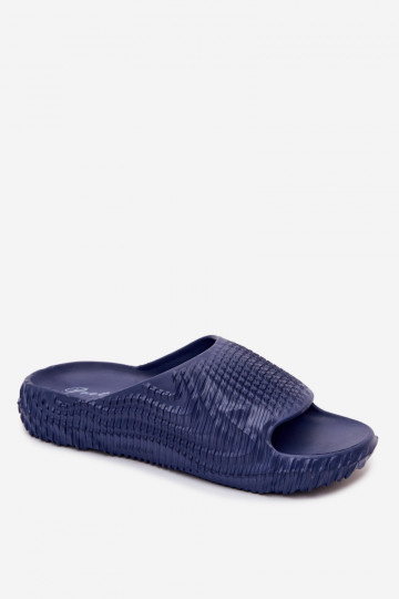 Lichte donkerblauwe slippers voor heren Hilda