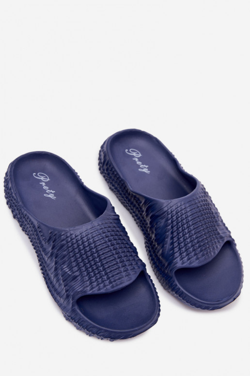 Lichte donkerblauwe slippers voor heren Hilda
