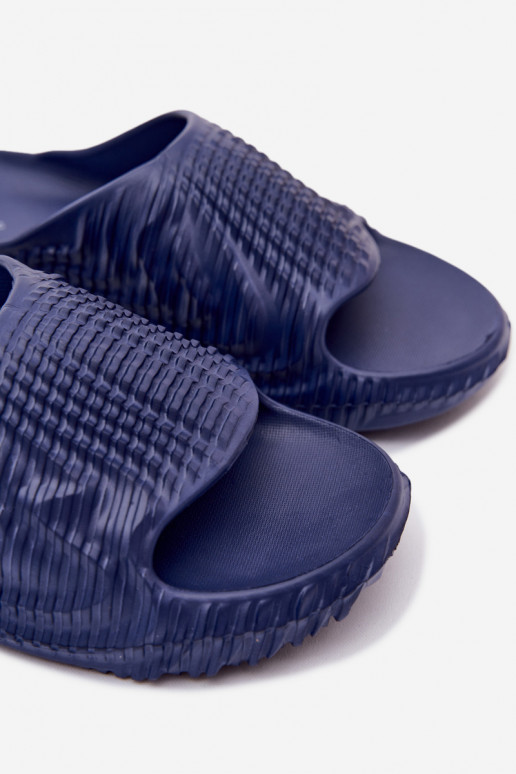 Lichte donkerblauwe slippers voor heren Hilda