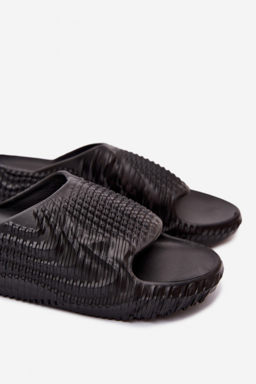 Lichte zwarte slippers voor heren Hilda