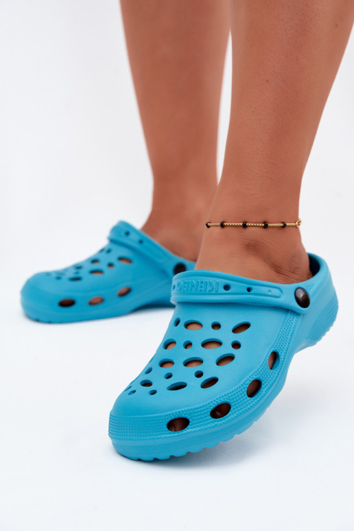 Lichte turquoise klompen voor dames Parker