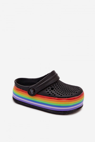 Chaussons légers noirs pour enfants avec sangles Tansy