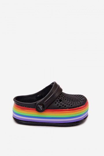 Kinderleichte schwarze Slipper mit Riemen Tansy 2