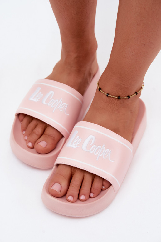 Damen rosa Slipper mit Plattform Lee Cooper
