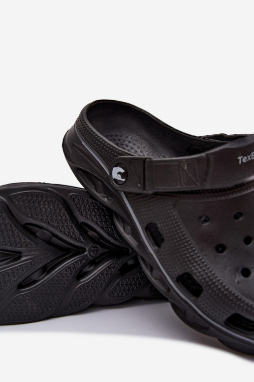 Herrenleichte schwarze Slipper Leoniel