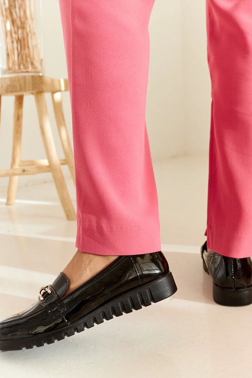 Zwarte gelakte leren schoenen met gesp Sardis