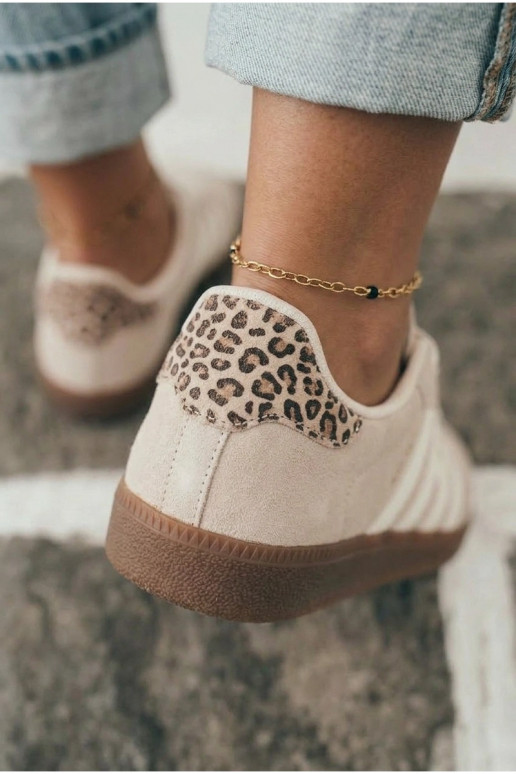 Heren sandkleurige sneakers met bandjes Chrissy