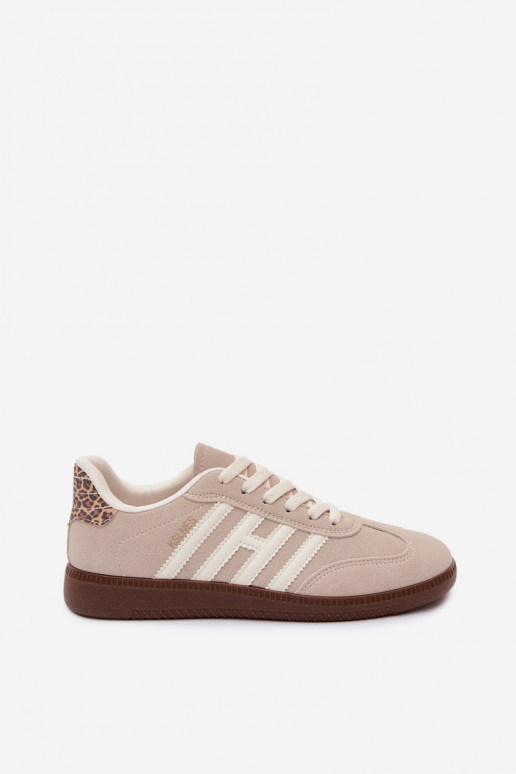 Herren sandfarbene Sneakers mit Riemen Chrissy