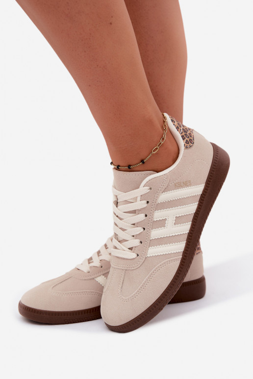 Herren sandfarbene Sneakers mit Riemen Chrissy