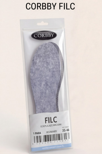 Corby FILC | Semelles intérieures antidérapantes et chauffantes en feutre