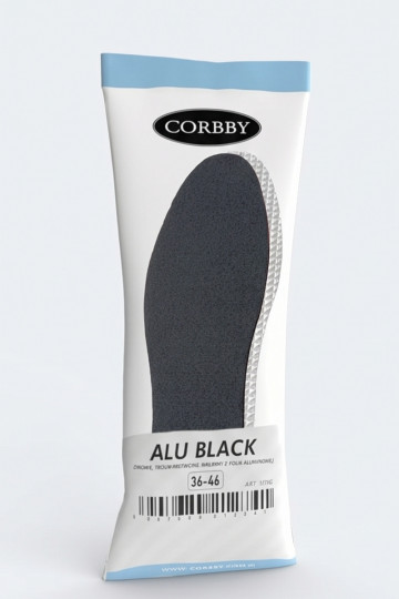 Corbby ALU NOIR Semelles intérieures à trois couches avec feuille d'aluminium