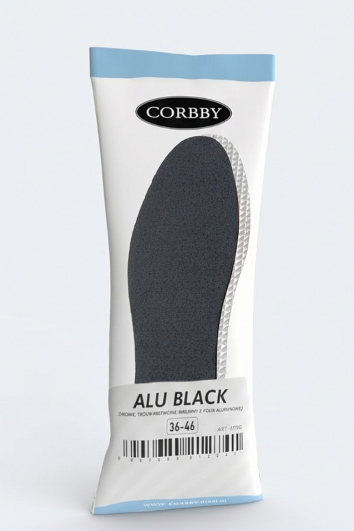 Corbby ALU NOIR Semelles intérieures à trois couches avec feuille d'aluminium