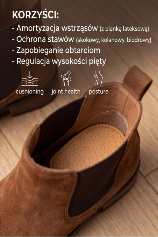 CORBBY chaussettes de talon en cuir