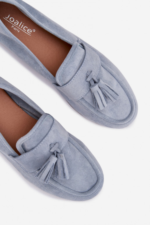 Mocassins pour femmes avec franges en bleu Clarisse