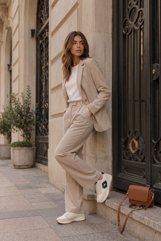 Baskets femme LOTTO 2401930U CALENTO en blanc atténué