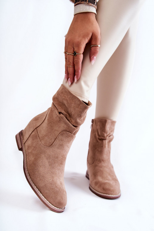 Faux suède schoenen in zandkleur Finney
