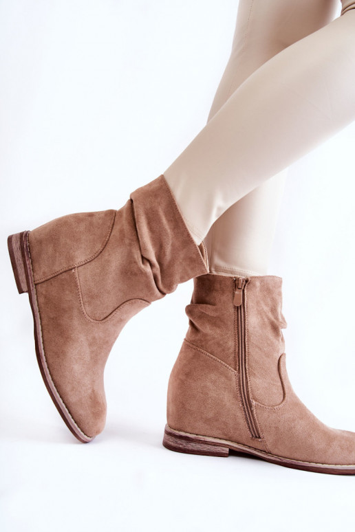Faux suède schoenen in zandkleur Finney