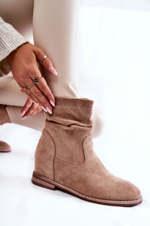 Chaussures en daim synthétique couleur sable Finney