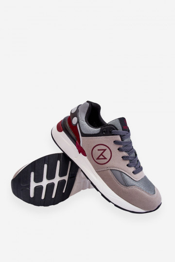 Chaussures de sport pour hommes avec lacets en gris-noir Stephen 2