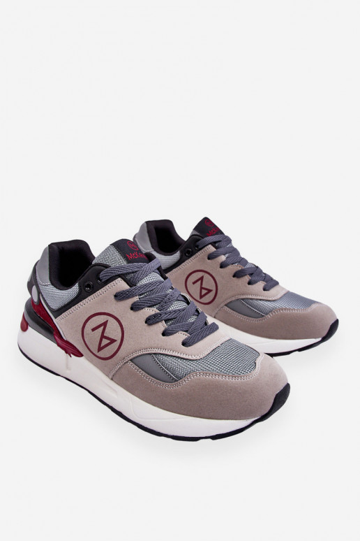 Chaussures de sport pour hommes avec lacets en gris-noir Stephen