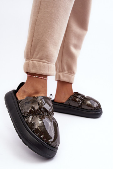 Chaussons pour femmes avec brillance en noir Big Star MM274130