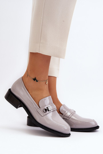 Mocassins vernis pour femmes en gris Nerilaja