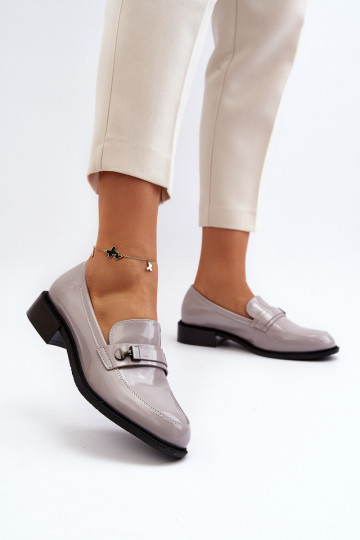 Mocassins vernis pour femmes en gris Nerilaja 2