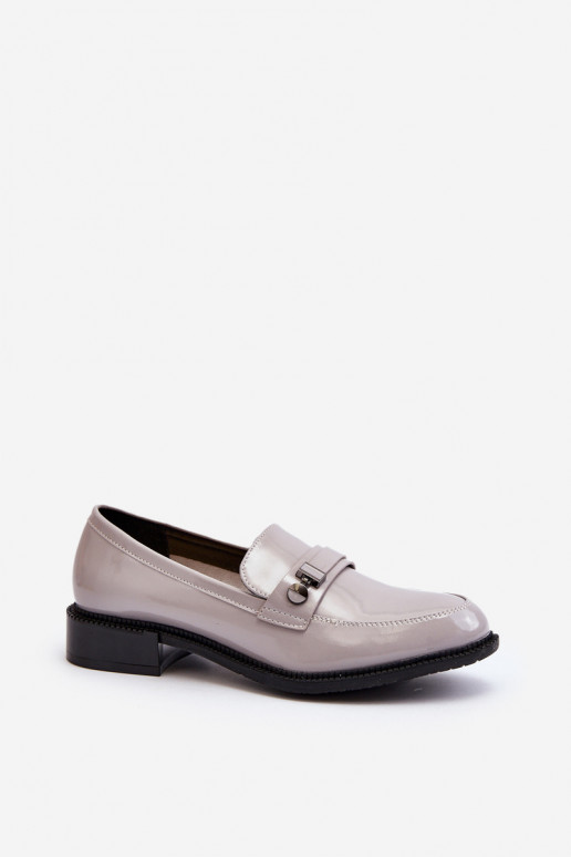 Dames gepatineerde loafers in grijze kleur Nerilaja