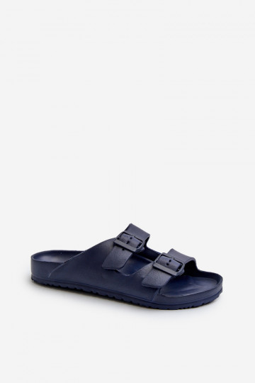 Chaussons légers pour hommes avec boucles en bleu foncé Avatara